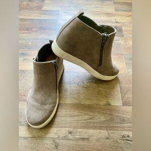Taupe Wedge Sneakers